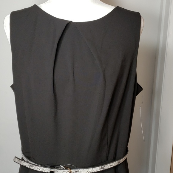 AB Studio Sleeveless Black Aline Midi Dress * 16 - Picture 2 of 7